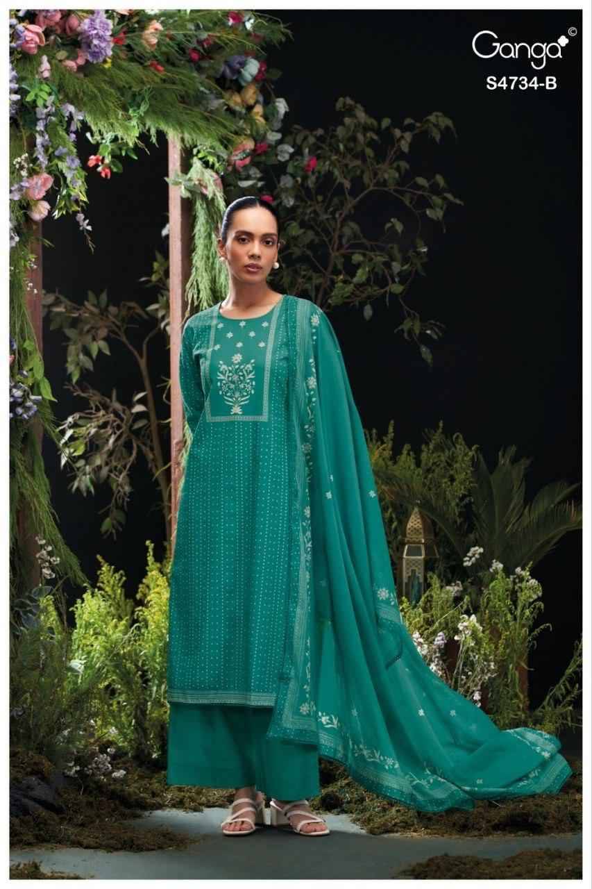 JIVANSHI 4734 Series By Ganga Fashion Beautiful Festive Suits Stylish Colorful Fancy Casual Wear & Ethnic Wear PREMIUM COTTON Dresses At Wholesale Price